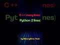 Python vs C++ 🔥 Same Output, Way Less Code