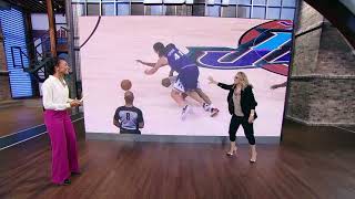 TUCK IT LIKE A FOOTBALL! - Becky Hammon reacts to Jazz's game winning steal | NBA Today