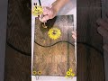 Así se pintan los girasoles sobre madera#hechoamano #arte #pinceladas#girasoles