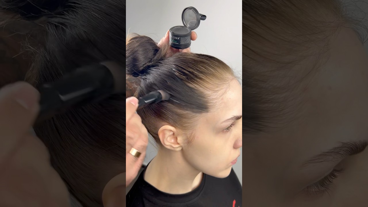 Root Cover up Powder by THICK FIBER , Precise application to cover thinning Hair for Women