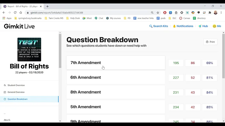 Gimkit: How to gather data from the reports tool