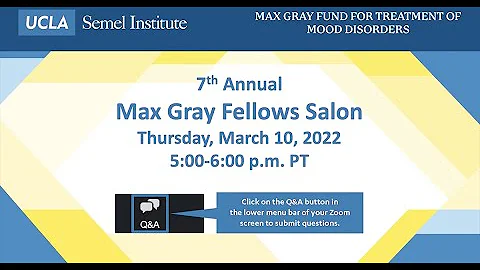 2022 Max Gray Fellows in Mood Disorders Salon | Semel Institute for Neuroscience & Human Behavior