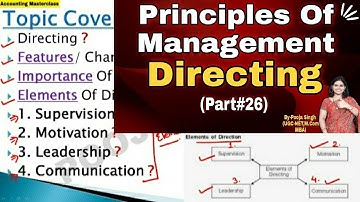 Directing | Importance & Features | Principles Of Management | Business Studies | BBA | MBA |Class12