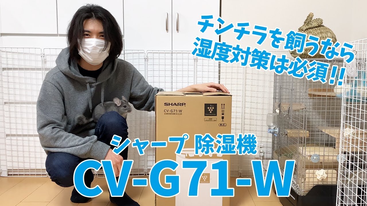 除湿機】チンチラの湿度対策にも！シャープの除湿機 CV-G71-Wを購入