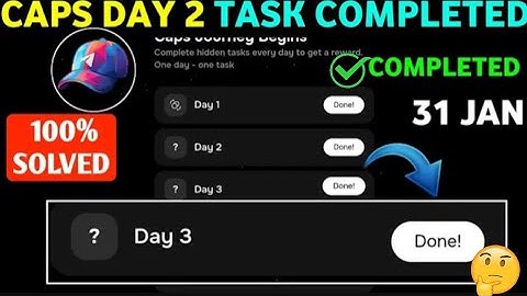 Caps Airdrop Day 3 Task Complete | Caps Airdrop Hidden Task | Caps Airdrop New Update | Caps Airdrop