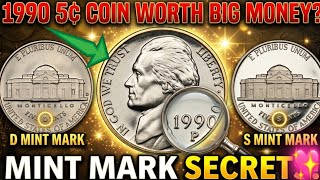 Net worth 43000 The 1990 United States Five Cents coin commonly known as the Jefferson Nickel
