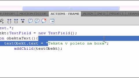ActionScript 3 Урок 14 - Запознаване с TextField