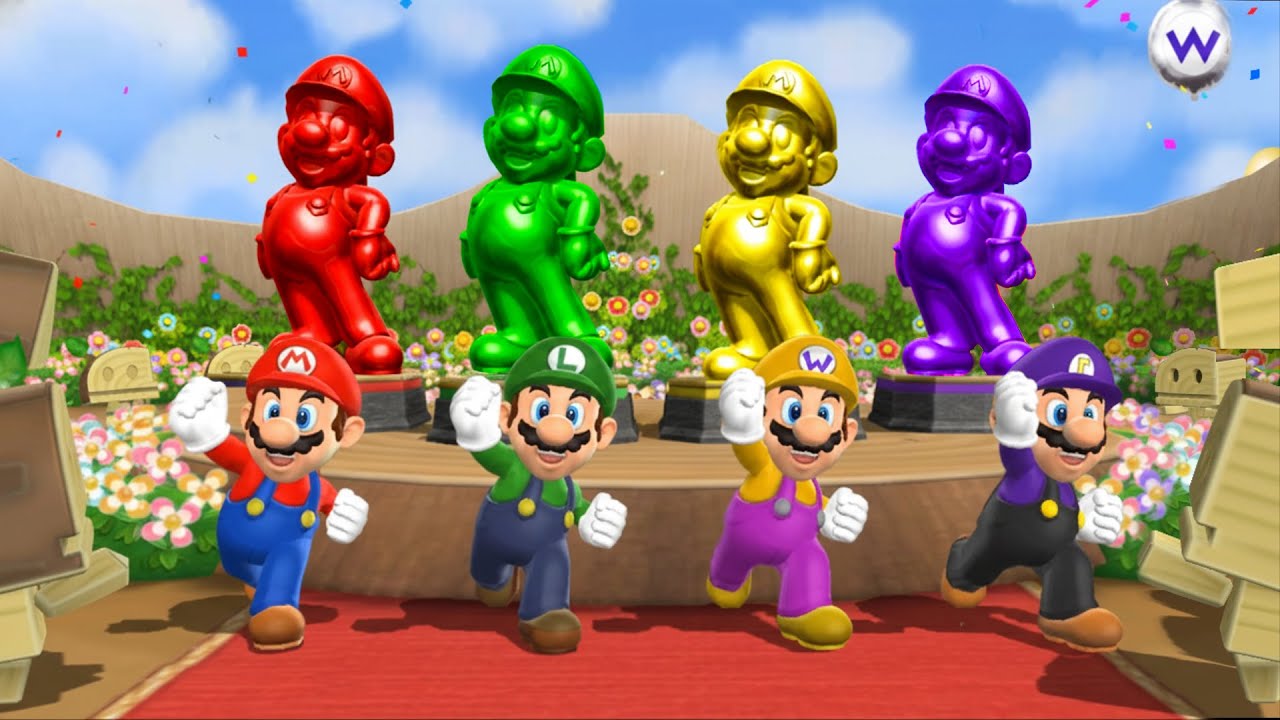 【マリオパーティ9】ルイージもワリオも全員マリオ！？カラフルなマリオ達の勝ちぬきバトル！