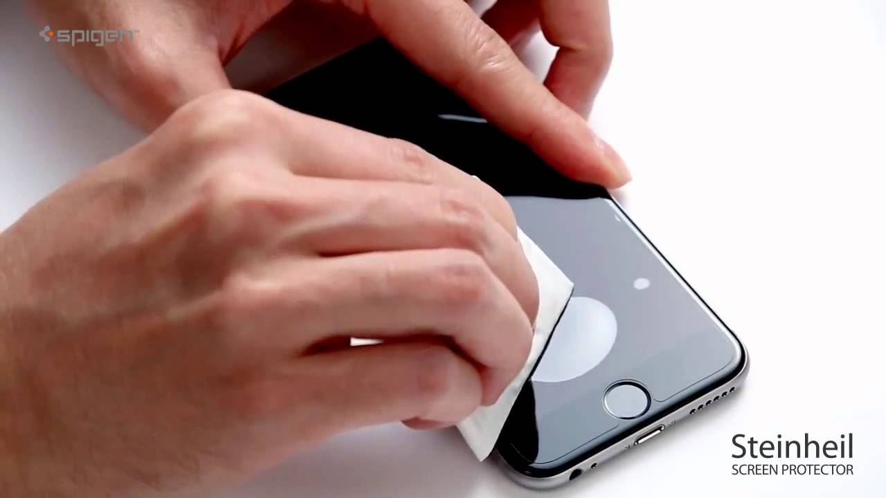Поклейка защитной пленки на iPhone 6 - YouTube