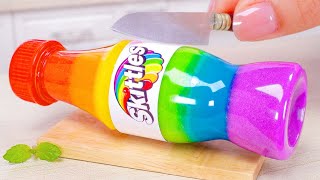 Rainbow Fruit Jelly Bottle 🌈 Making Coolest Miniature Fruit Jelly 😋 1000+ Miniature Jelly