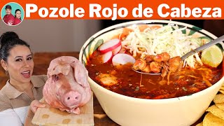 El Mejor POZOLE se Hace con CABEZA de PUERCO – Como de la Abuelita | Pozole ROJO Receta