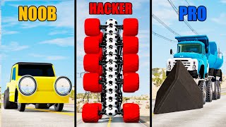 NOOB vs PRO vs HACKER #57 - Beamng drive