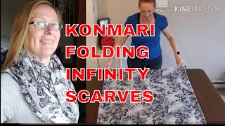 How to konmari fold infinity scarves