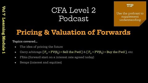 CFA Level 2 | Pricing and valuation of Fwd commitments + free  notes (Vol 7 Derivatives LM1)