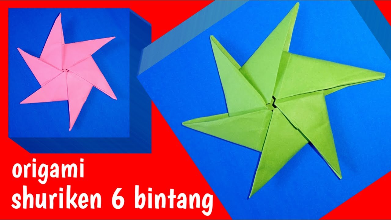 Cara membuat origami Shuriken bintang 6 ninja star YouTube