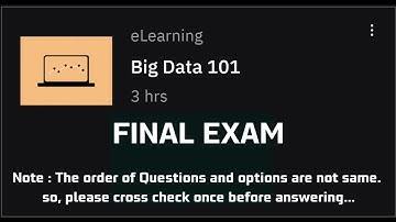 Final Exam||Big Data 101 #ibm #eduskills #edunet