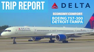 (HD) -TRIP REPORT-  DELTA AIRLINES   B757-300!!  ECONOMY COMFORT   DETROIT-TAMPA  DL FLIGHT 1621