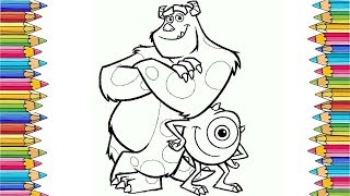 Coloring Pages "Monsters Inc.". Sally And Mike Coloring Disney