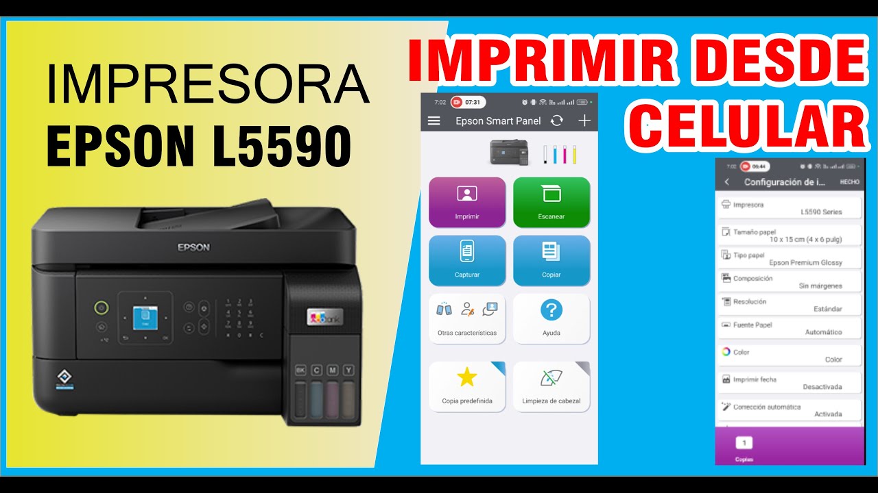 IMPRIMIR DESDE EL CELULAR IMPRESORA EPSON L5590