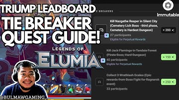 Triumph Leaderboard Tie Breaker Quest Guide! Legend Of Elumia