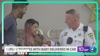 Hillsborough deputy reunites with family he helped deliver baby