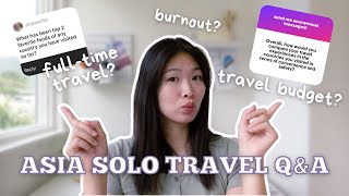 asia solo travel FAQ 🌏 travel fatigue, budget breakdown, and more tips! by Adventures of Awkward Amy 527 views 2 months ago 20 minutes