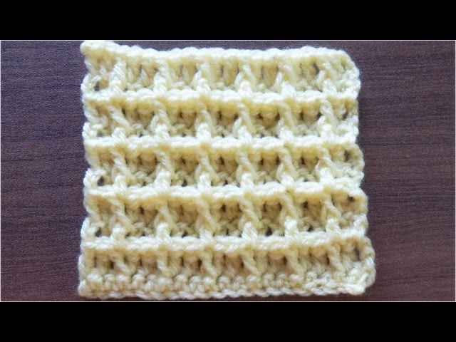 ワッフル編みの編み方【かぎ針編み】How to crochet waffle / Crochet