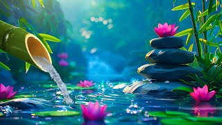 Relaxing Piano Music, Relieves Stress, Anxiety and Depression, Nature Sounds, Bamboo Water Sounds