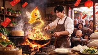 He cooks in a broken temple to live. Rich heir begs to wash dishes; the chef calls him bro. #Drama screenshot 4