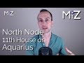 North Node 11th House or Aquarius / South Node 5th House or Leo (Rahu & Ketu)