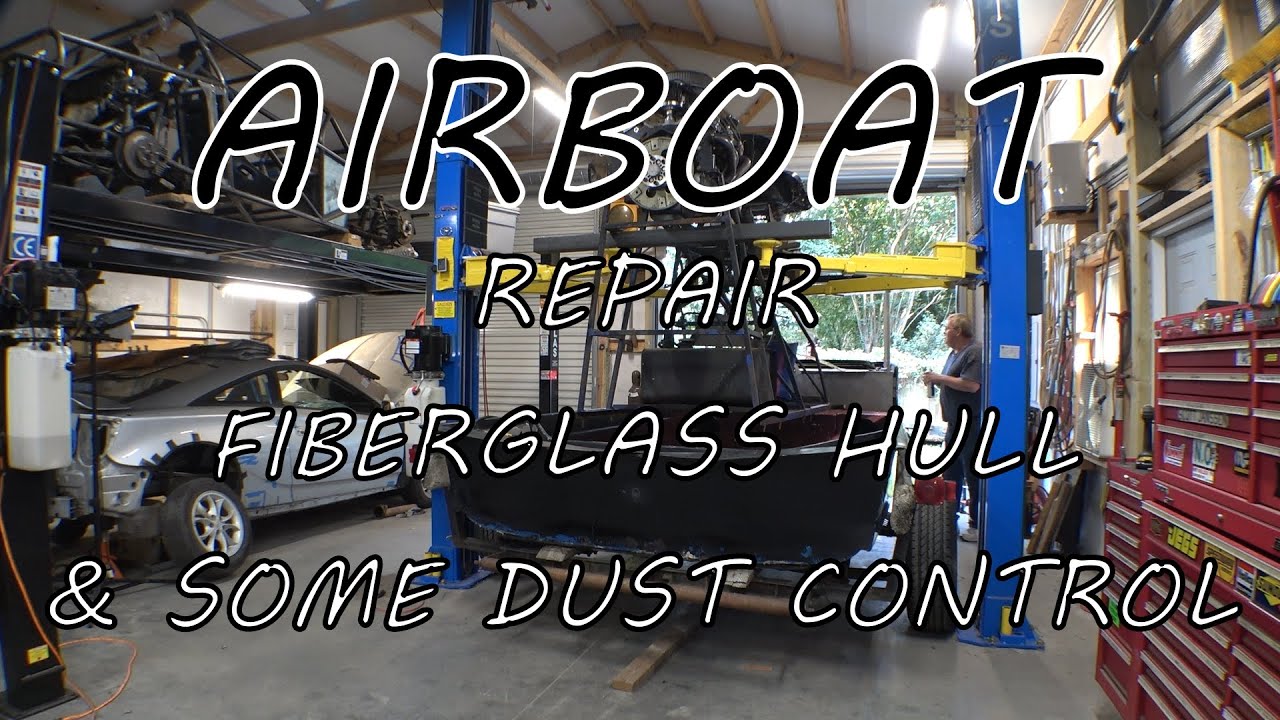 Airboat build, fiberglass repair will it float will it run Boat