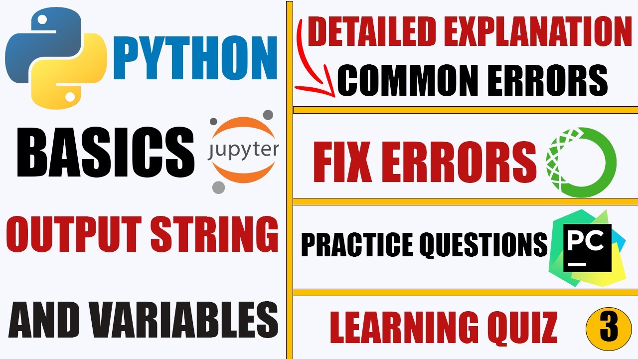 Output and Common Errors in Python - YouTube