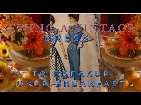 Sewing A Vintage Dress Traveling to Nashville to Breakup Over Breakfast with @AveryAnna #sewingvlog
