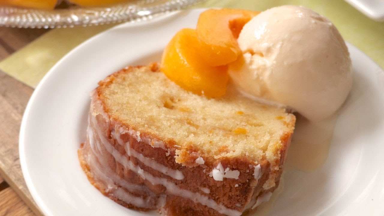 How To Make Southern Peach Pound Cake | Divas Can Cook