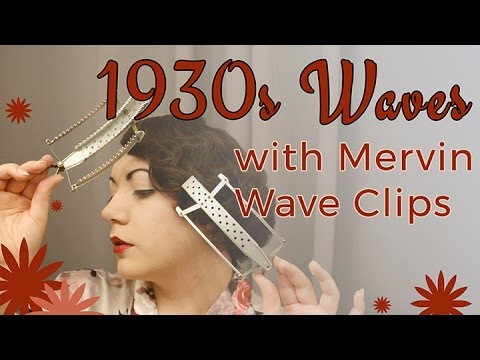 マーヴィンウェーブクリップを使用した1920年代/ 1930年代のウェーブヘアスタイル