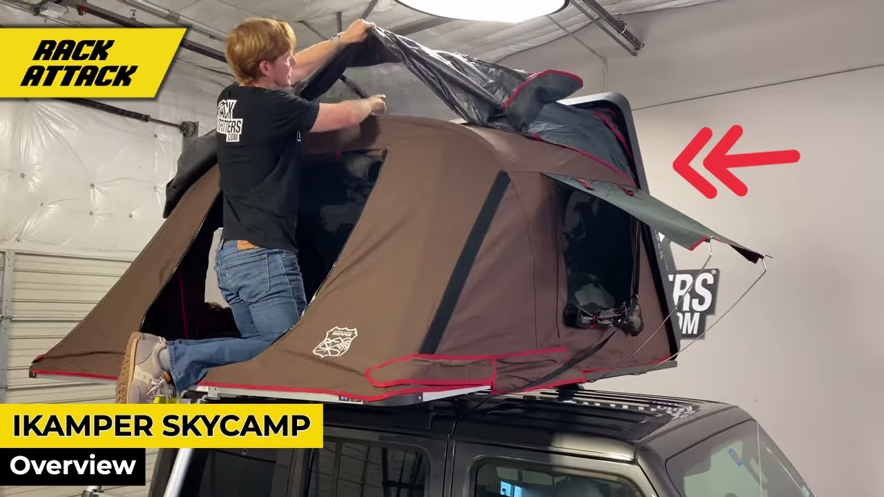 Ikamper Skycamp 2 0 Rocky Black Open And Close Plus Rainfly Stowed Youtube