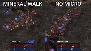 What individual worker micro looks like (StarCraft 2 bot)