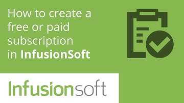 How to create paid or free trial subscription in InfusionSoft