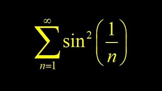 Test the convergence of (sin(1/n))^2 using direct comparison, sin(1/n) less than 1/n trick.