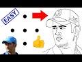 Turn 5 dots into ms dhoni drawing easy  how to draw dhoni drawing easy for kids step by step