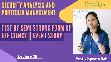 Test of Semi Strong form of Efficiency || Event Study