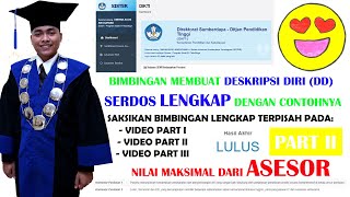 PART II # COMPLETE Guidance (DD) for Lecturer Self-Description (SERDOS) Referencing the DD SCORIN... PART II # COMPLETE Guidance (DD) for Lecturer Self-Description (SERDOS) Referencing the DD SCORIN...