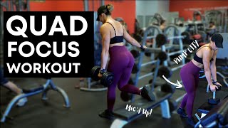 KILLER QUADS WORKOUT *ONLY* 4 EXERCISES... My legs were dead after this! screenshot 4
