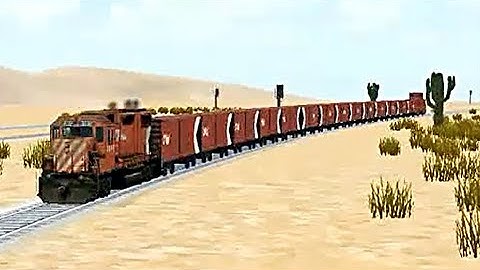 Train Sim - Desert Using EMD GP38 - Simulasi Kereta Api