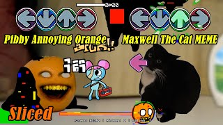 fnf Maxwell The Cat MEME Sings Sliced | FNF Pibby Annoying Orange x Maxwell The Cat MOD Cover
