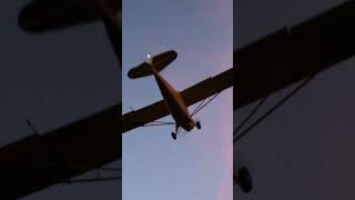 Evening circuits in a taildragger #aeroncachief #taildragger #aviation