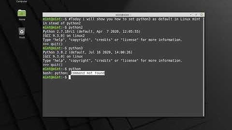 How to set python3 as default  interpreter in linux Mint20 instead of python2- .bash_aliases file