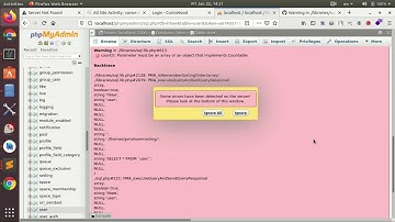 phpMyAdmin Error:- Warning in ./libraries/sql.lib.php#613 count()
