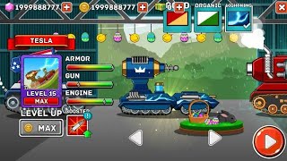 Hills Of Steel Tesla Tank Upgraded To Max Level