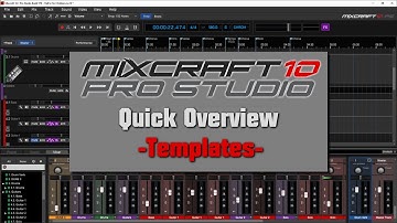 Mixcraft 10 Templates Quick Overview